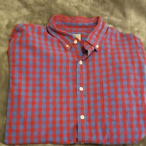 J. Crew plaid shirt, Size Large, Red/Blue
